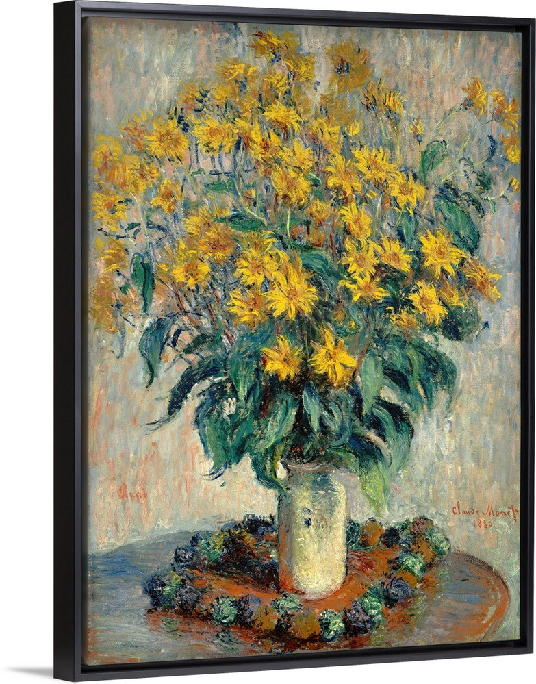 Jerusalem Artichoke Flowers, by Claude Monet, 1880 Wall Art | Great Big Canvas - Dynamic