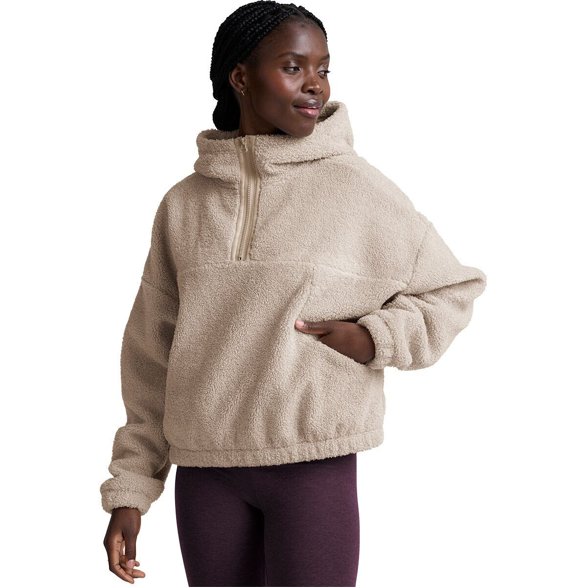 Beyond Yoga Unity 1/4-Zip Hoodie - Women's Nude Tint Heather, XL | Backcountry