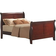 Acme Furniture Louis Philippe III Traditional Wood Sleigh Twin Bed in Cherry | Amazon (US)