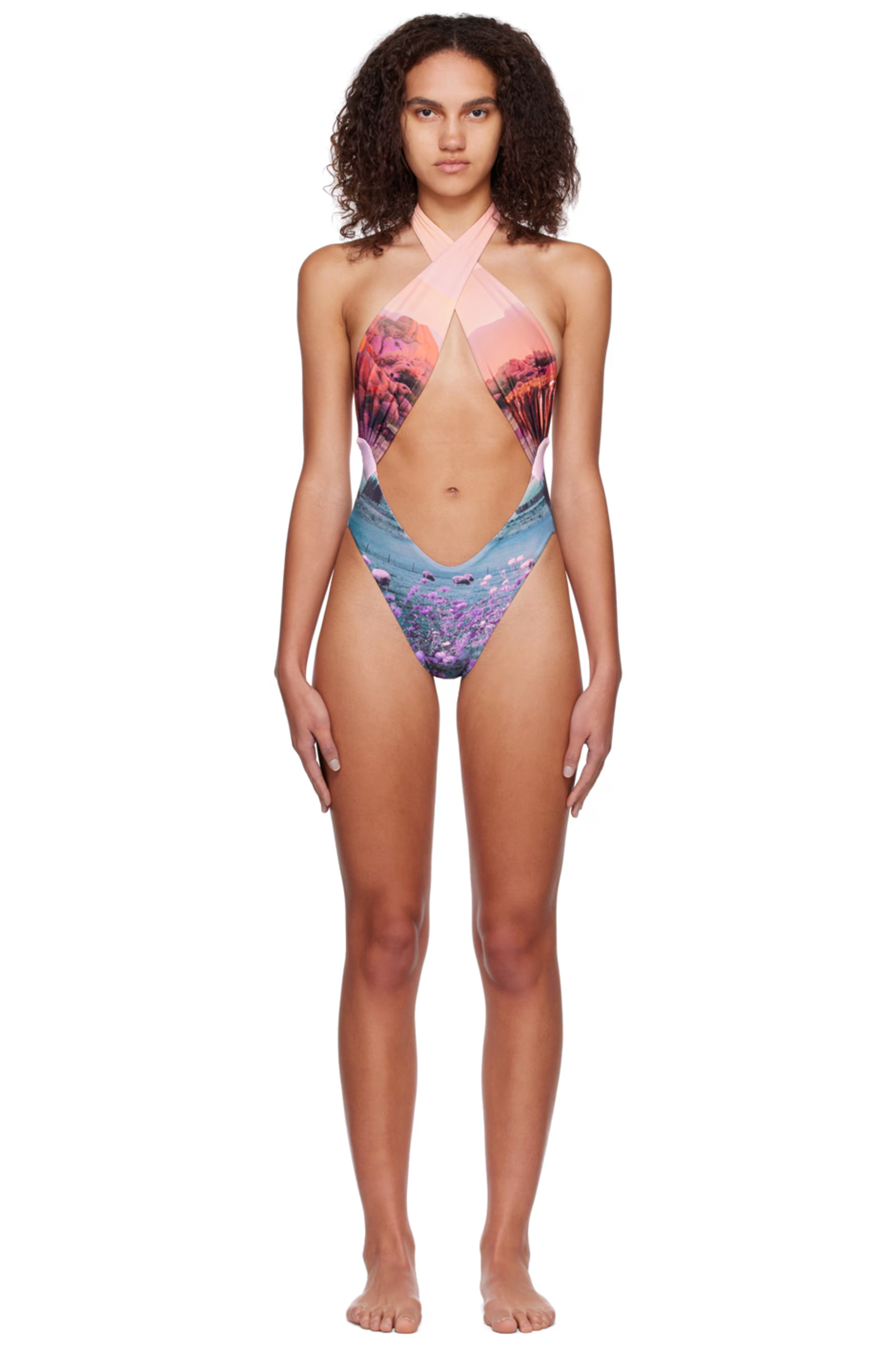 Multicolor Demi One-Piece Swimsuit | SSENSE