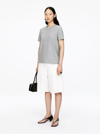 LILY Signature T-Shirt – Grey Melange – Women – ARKET GB | Arket UK
