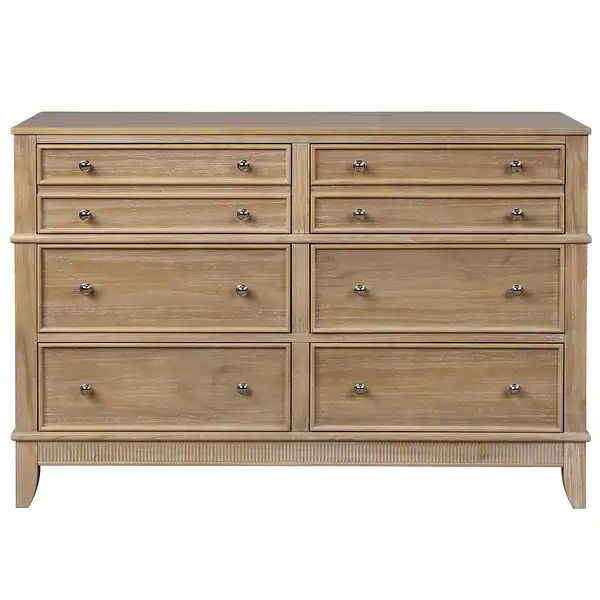 Aoolive 6 Drawers Wooden Dresser Solid Wood for Bedroom Living Room - Overstock - 35554261 | Bed Bath & Beyond