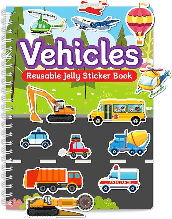 Zartores Reusable Sticker Book for Toddlers 3 4 5, Jelly Stickers for Kids | Amazon (US)