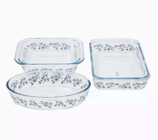 Temp-tations 3-pc Glass Small Batch Bakers | QVC