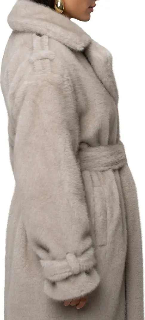 Uptown Belted Faux Fur Longline Coat | Nordstrom