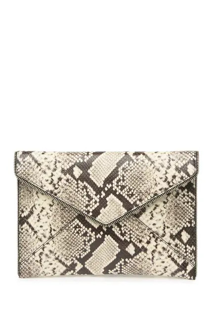 Rebecca Minkoff | Leo Snakeskin Embossed Leather Envelope Clutch | Nordstrom Rack | Nordstrom Rack