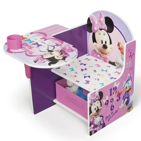 Disney Minnie Mouse Chair Desk with Storage Bin by Delta Children | Walmart (US)