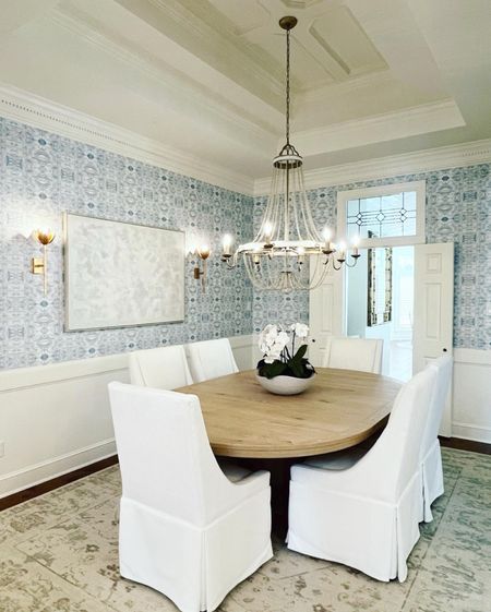 Ooh la la! This wallpaper & new furnishings took this #diningroom to a WHOLE new level!
#WoodlandsStyleHouse

#LTKhome #LTKstyletip #LTKunder50