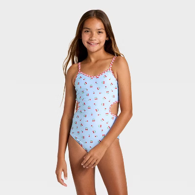 Girls' Cherry Pie One Piece Swimsuit - art class™ S | Target