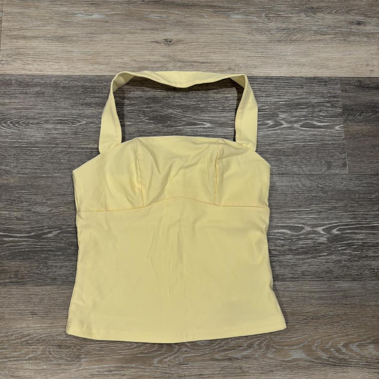 SHEIN Women's Crop top - Yellow - XS | Depop US