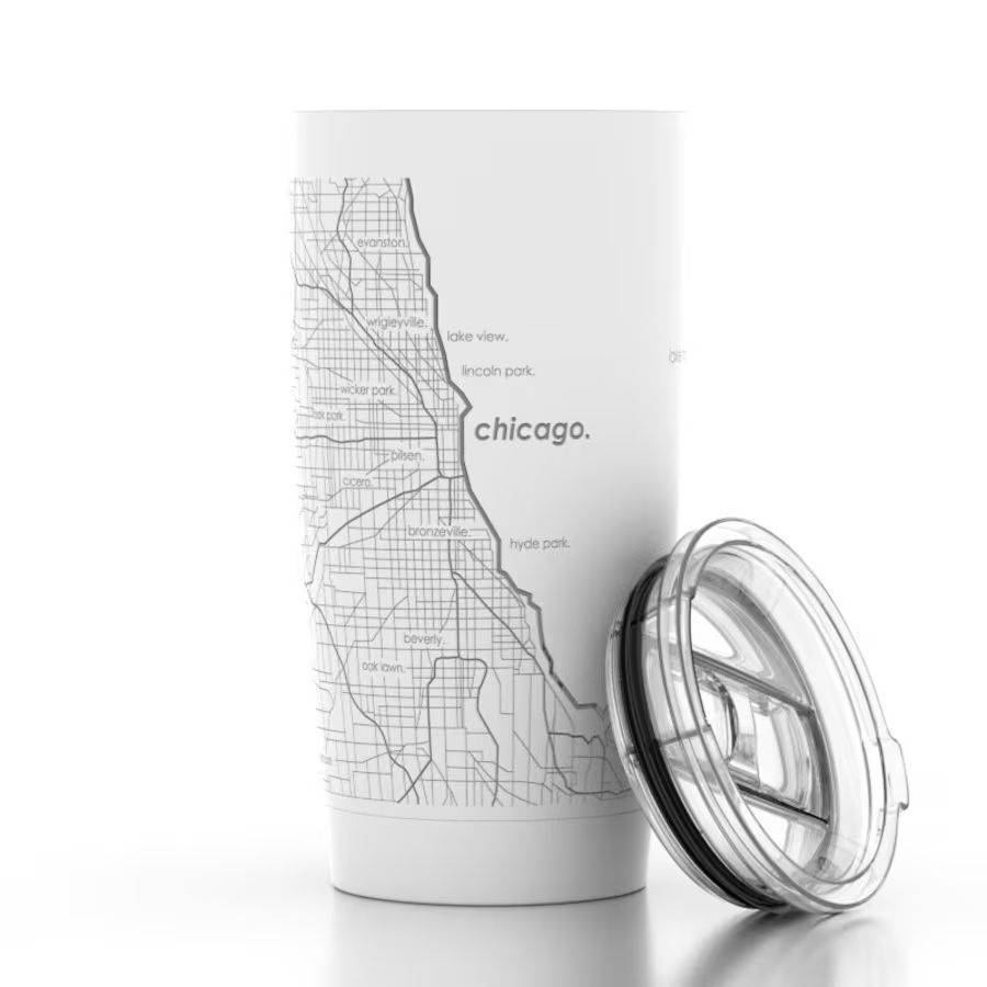 Personalized City Map 20oz Pint Tumbler - WHITE | Etsy (US)