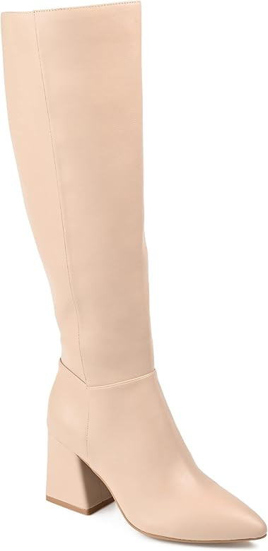 Journee Collection Womens Landree Tru Comfort Foam Block Heel Knee High Boots | Amazon (US)