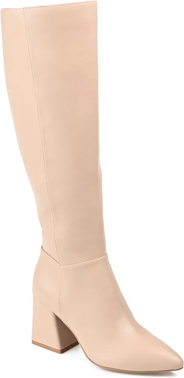 Journee Collection Womens Landree Tru Comfort Foam Block Heel Knee High Boots | Amazon (US)