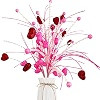 Niwkkhip Heart Artificial Branch Heart Picks Stems (Red) | Amazon (US)