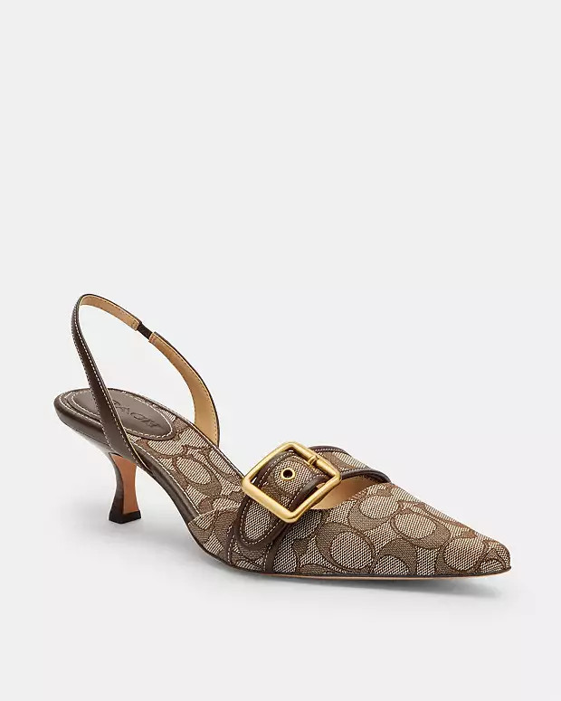 Margot Slingback In Signature JacquardRating4.4£195Please check our size guide before orderingCO... | Coach (UK)