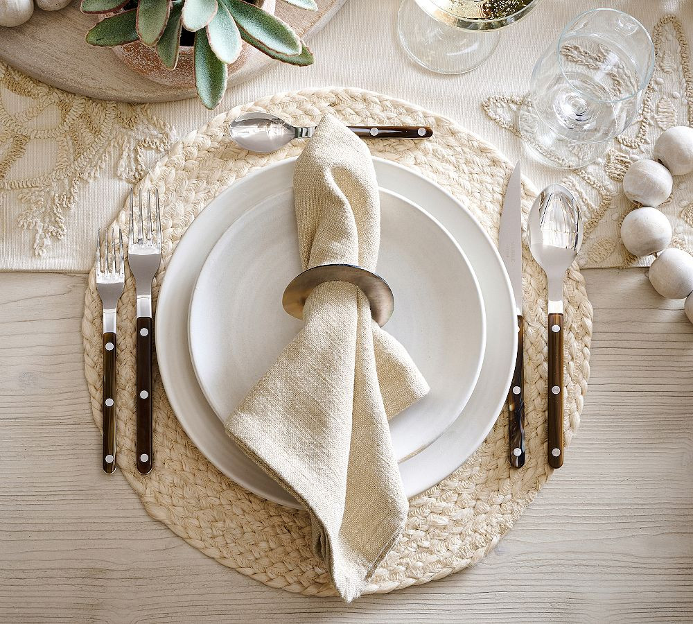 Larkin Stoneware Dinner Plates - Set of 4 | Pottery Barn (US)