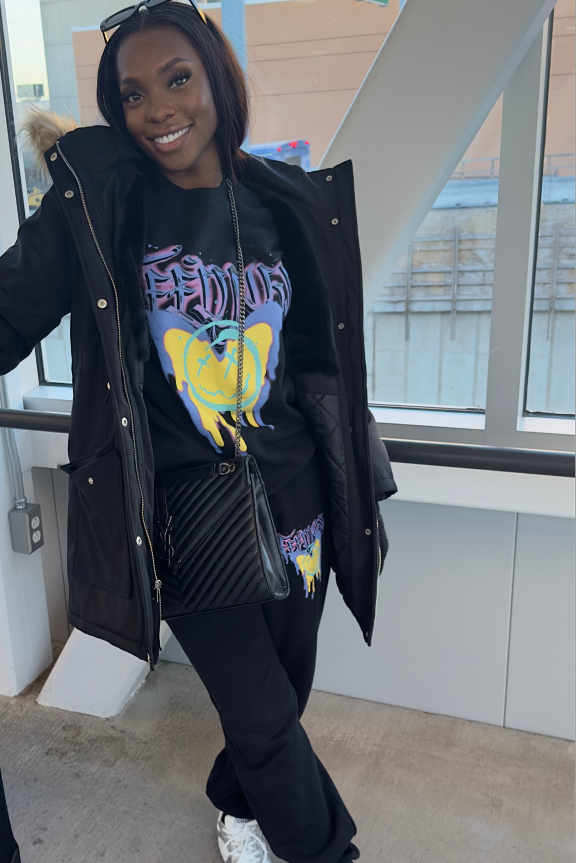Super comfy sweatsuit set from Fashion nova but I found some similar cute sets Down below. Paired with the YSL and Chanel Sneakers 

#LTKstyletip #LTKSeasonal #LTKfindsunder100