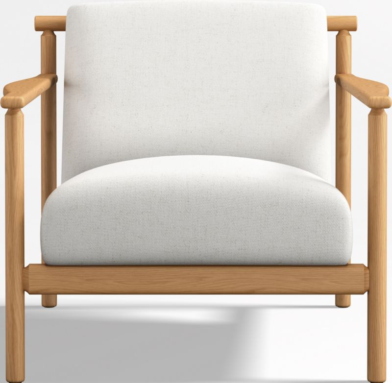 Ojai Upholstered Wood Frame Accent Chair + Reviews | Crate & Barrel | Crate & Barrel