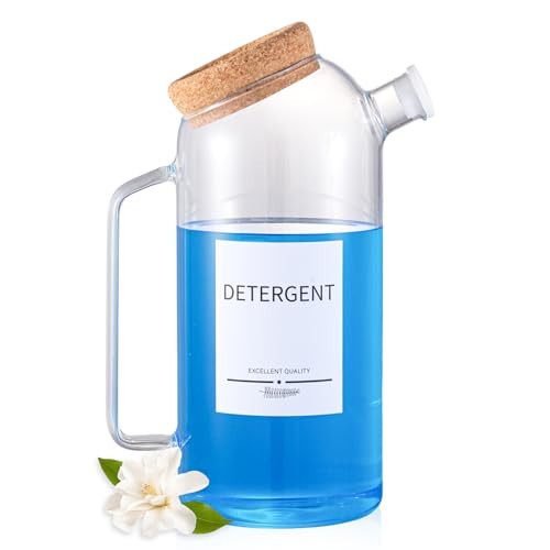 60oz Liquid Laundry Detergent Dispenser with Lables,Glass Laundry Detergent Dispenser,Laundry Detergent Container Laundry Liquid Dispenser | Amazon (US)