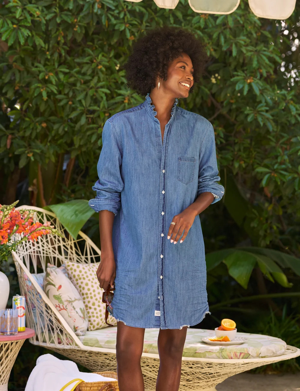 MARY RUFFLE Vintage Stonewashed Indigo, Famous Denim | Frank & Eileen