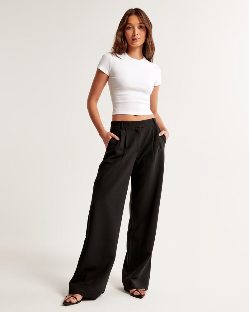 A&F Sloane Low Rise Tailored Pant | Abercrombie & Fitch (US)