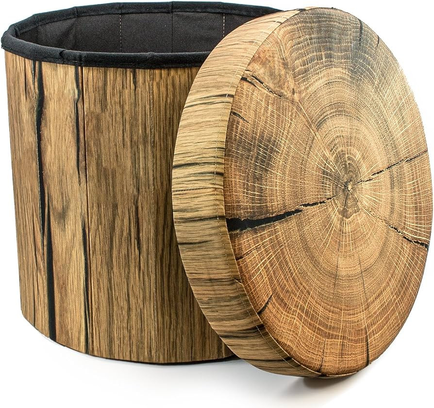 Sorbus Tree Stump Stool, Toy Storage Ottoman 15 Inch Fake tree stumps Log Stool Storage, Artifici... | Amazon (US)