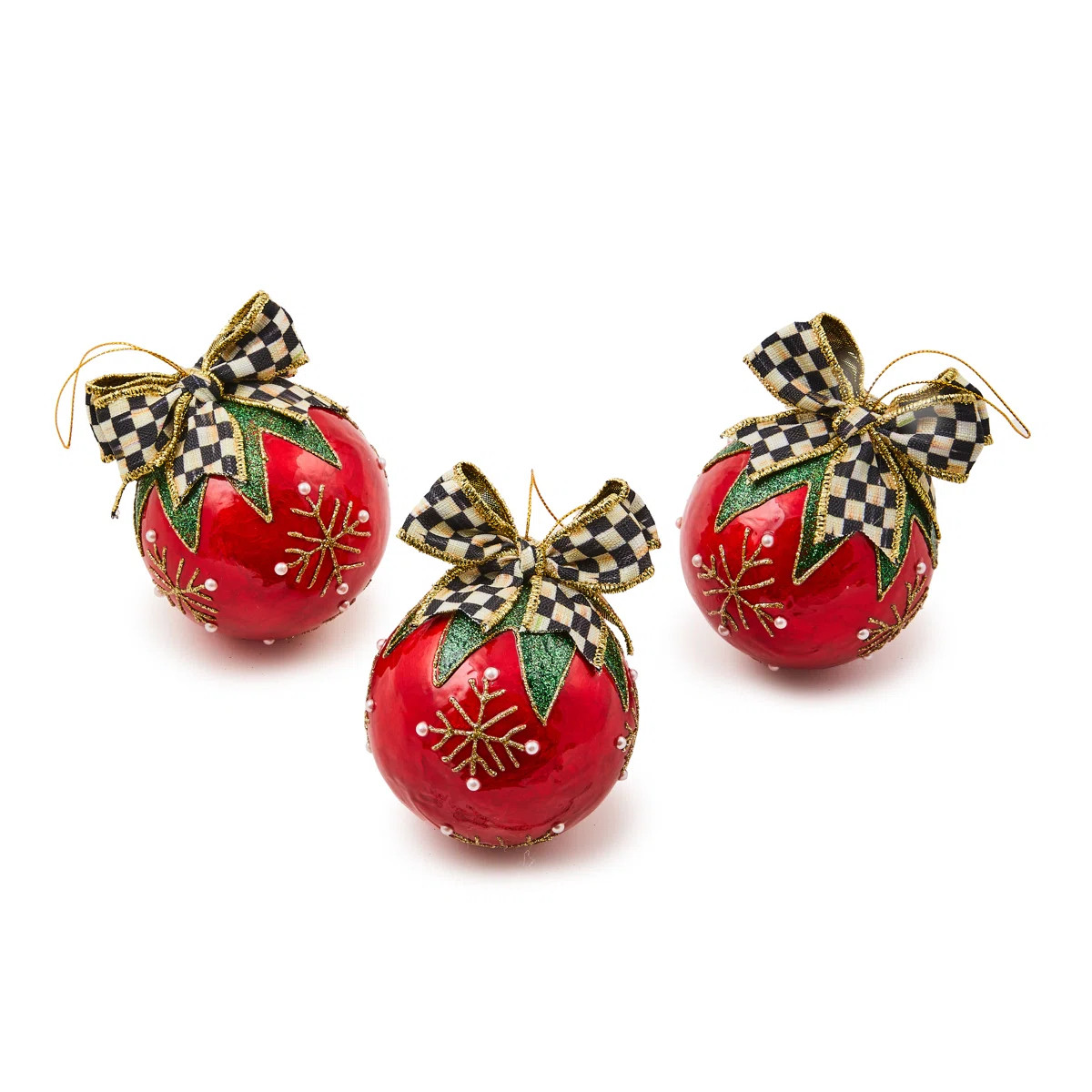Cozy Christmas Capiz Ball Ornaments Set Of 3 (Set of 3) | Wayfair North America