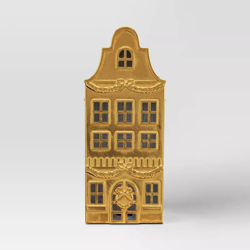 Metallic House Christmas Village Building - Wondershop™ | Target