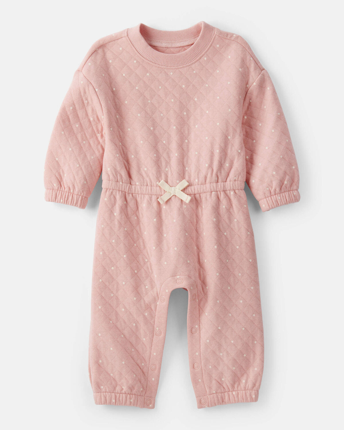 Baby Girl Long-Sleeve Jumpsuit - Pink | Carter's Inc
