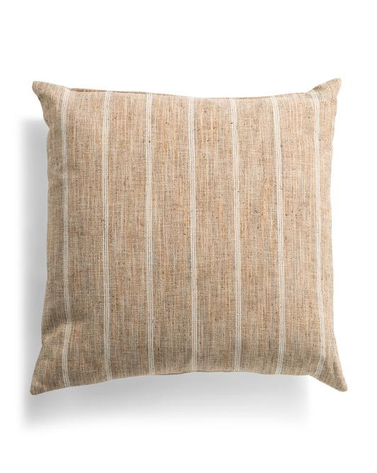 Handmade In Usa 22x22 Ticking Striped Pillow | TJ Maxx