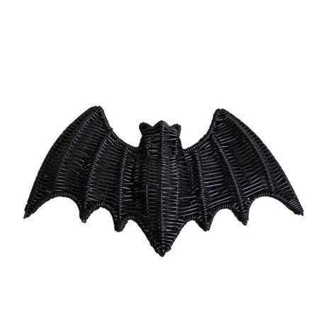 Black Rattan Bat Wall Hanging Ornament, Halloween Woven Bat Wall Decor for Front Door, Wall, Fireplace Mantel, Porch, Gothic Spooky Seasonal Indoor Home Party Decor | Walmart (US)