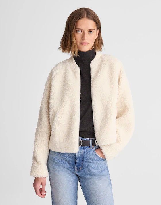Bomber Jacket in Sherpa | Madewell