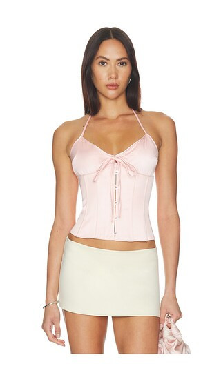 GUIZIO Marini Corset Top in Pink. - size L | Revolve Clothing (Global)