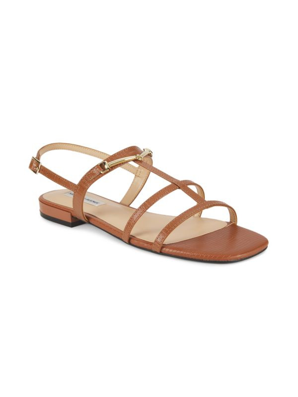 Saks Fifth Avenue Lainey Leather Double T-Strap Sandals on SALE | Saks OFF 5TH | Saks Fifth Avenue OFF 5TH