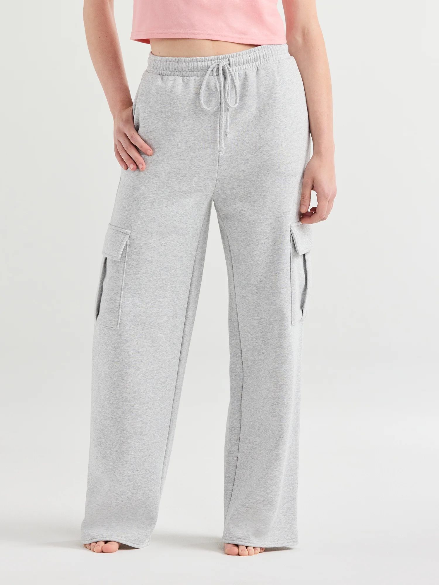 No Boundaries Women's Juniors Sleep Cargo Fleece Pants, 29" Inseam, Sizes XXS-3X | Walmart (US)