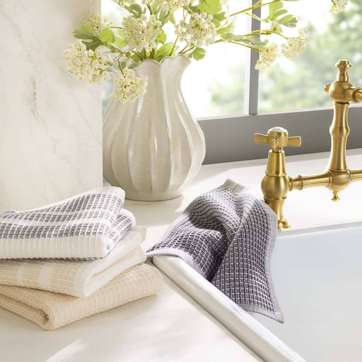 Set of 4 Waffle Dishcloths - Hearth & Hand™ with Magnolia | Target