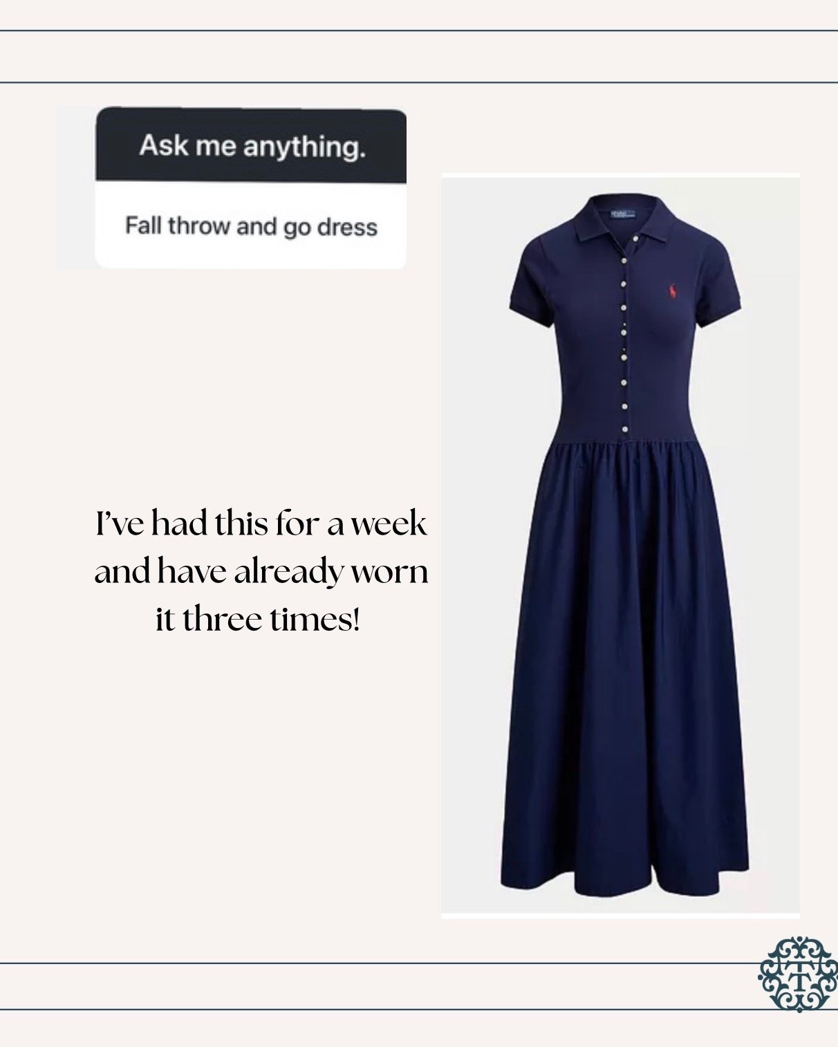 My throw and go dress! s

#LTKdayinmylife #LTKOver40 #LTKMidsize