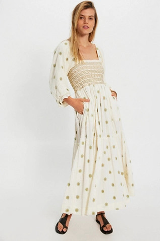 Dahlia Embroidered Maxi Dress | Free People (Global - UK&FR Excluded)