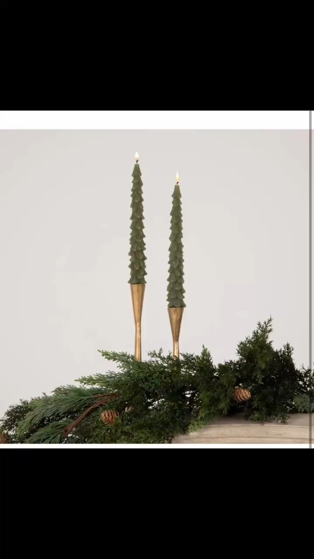 Unscented Tree Shaped Taper Candles, Evergreen, Boxed Set Of 2

#LTKSeasonal #LTKSaleAlert #LTKHome