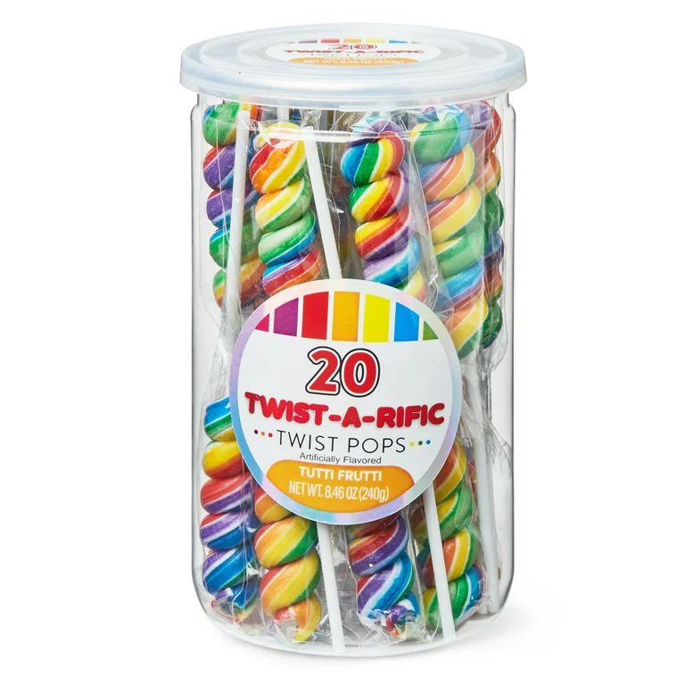 Celebrations Twist-A-Rific Tutti Frutti Flavored Rainbow Twist Pops, 8.46 oz, 20 Count | Walmart (US)
