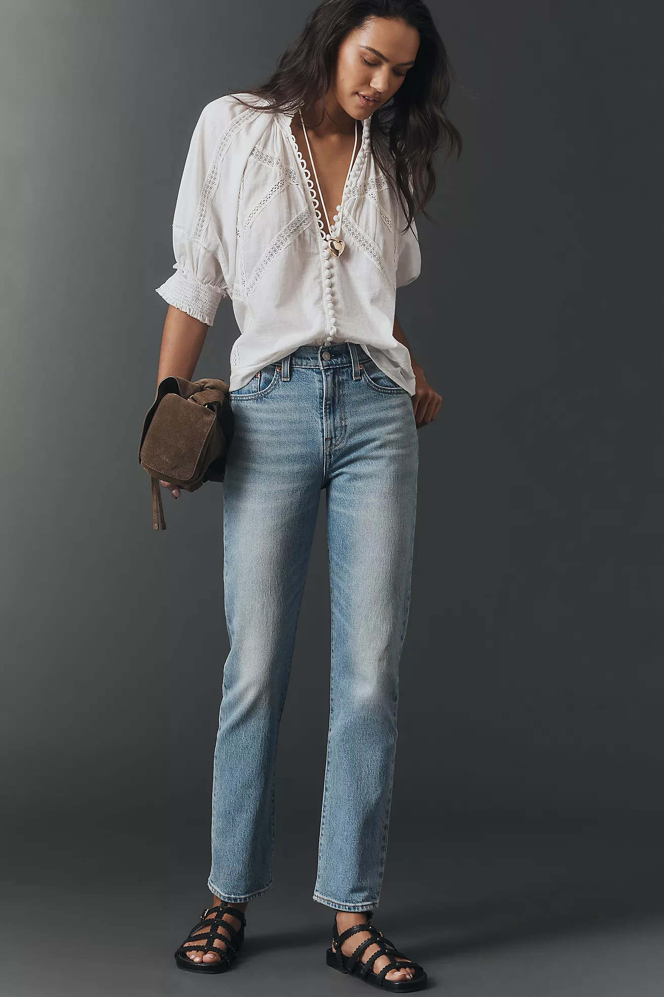 Levi's Wedgie High-Rise Slim Straight-Leg Jeans | Anthropologie (US)