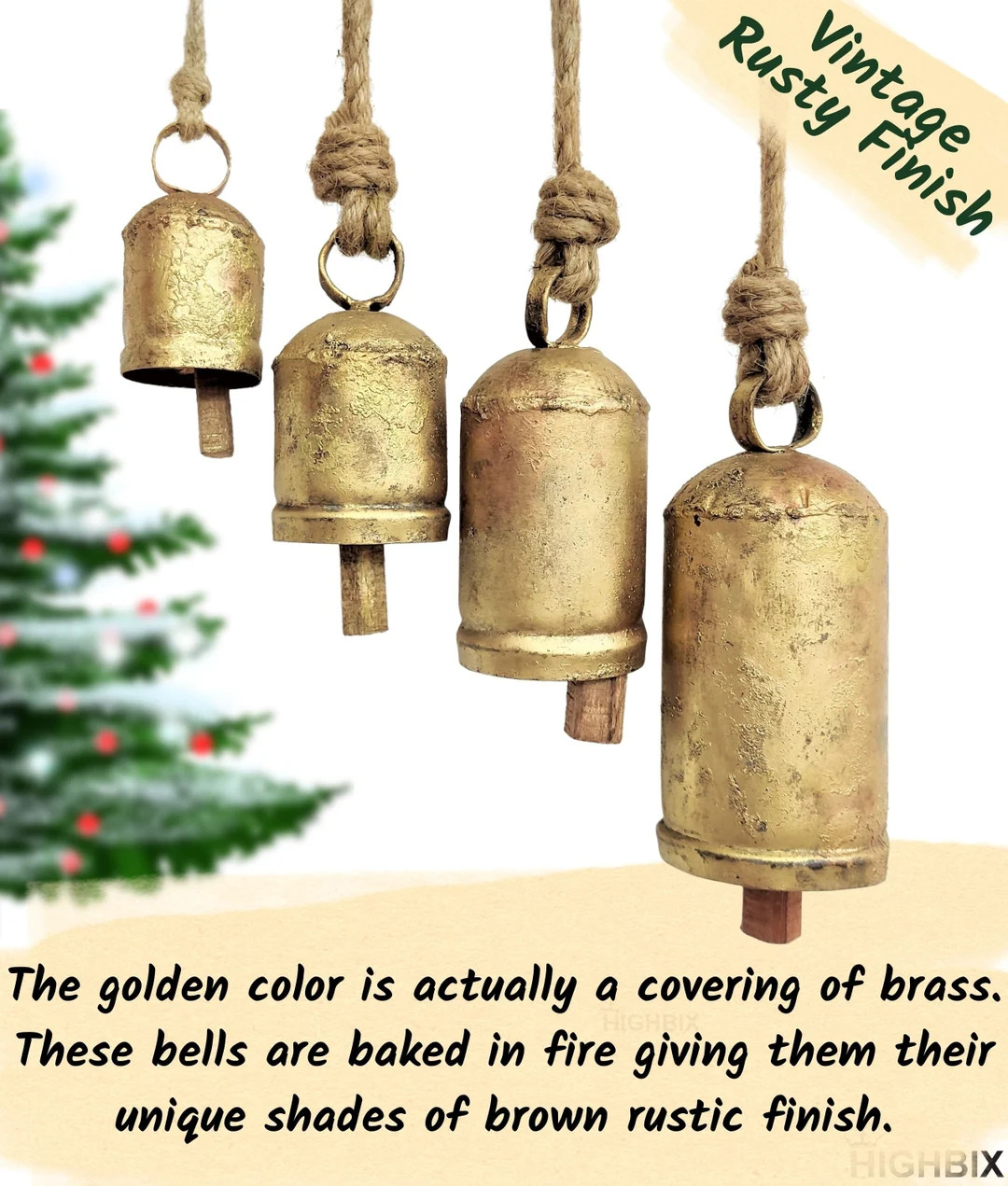 HIGHBIX Set of 4 Harmony Cow Bells Vintage Handmade Rustic - Etsy Canada | Etsy (CAD)