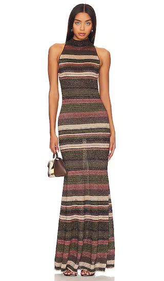 Arlo Knit Dress in Forest & Brown | Revolve Clothing (Global)