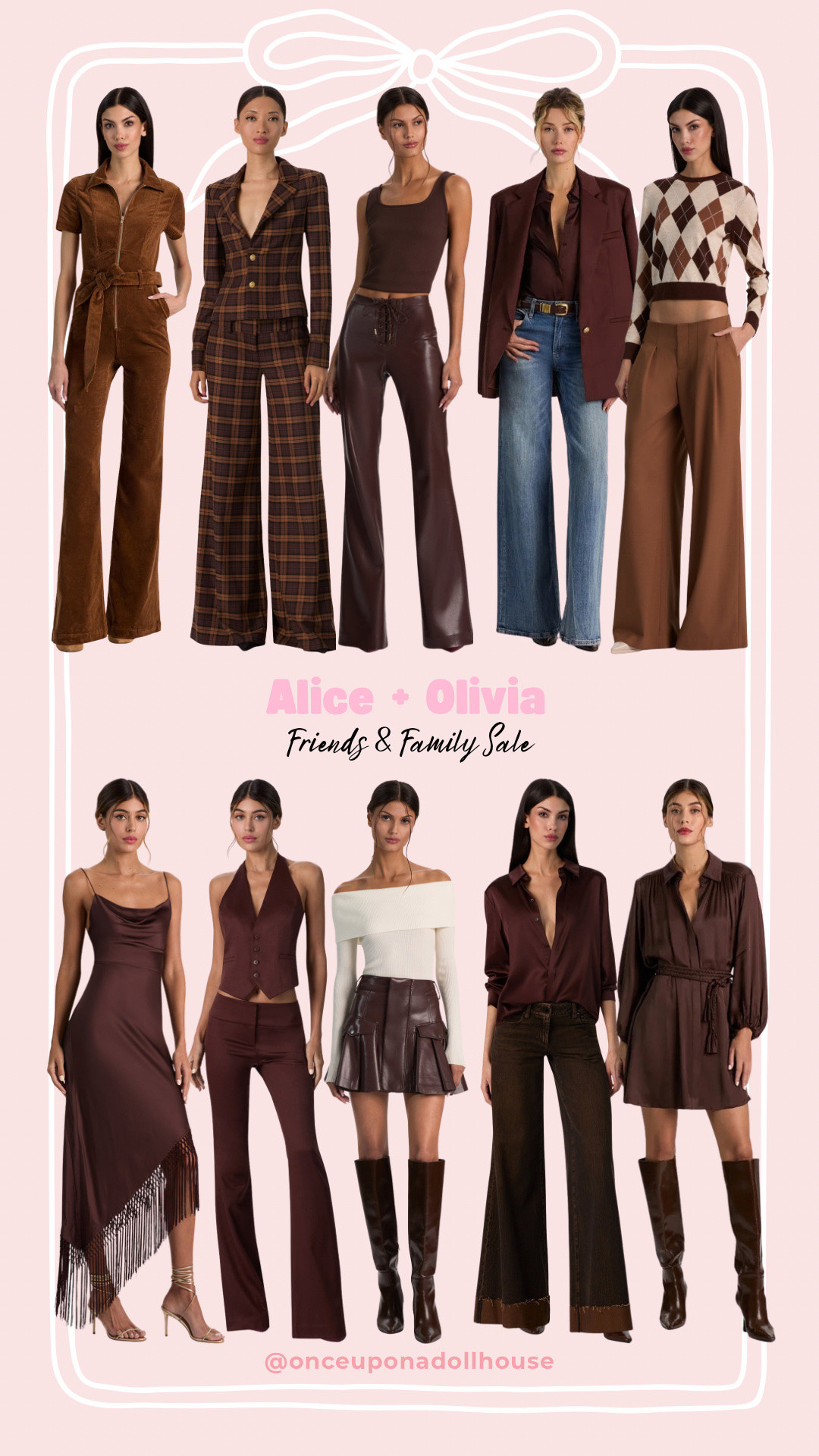 Alice + Olivia Friends & Family Sale! 

Chocolate Brown, fall outfits, dress, skirt, blazer, pants, sweater

#LTKsale #LTKstyletip #LTKdresses