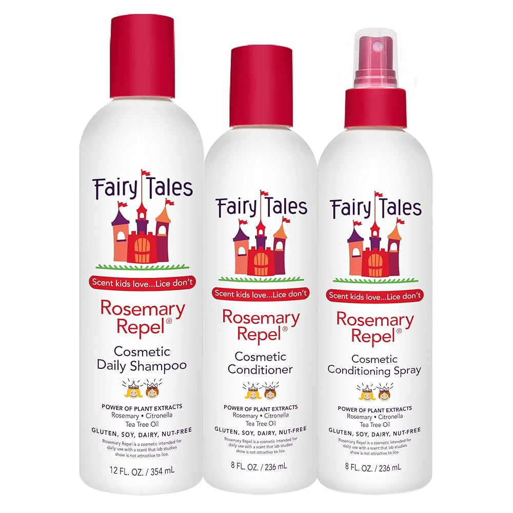 Fairy Tales Rosemary Repel Daily Kids Shampoo, 12 fl oz., Conditioner, 8 fl oz. & Conditioning Sp... | Amazon (US)
