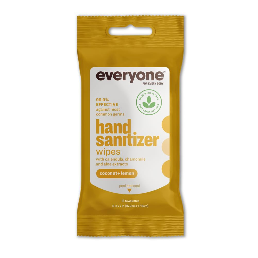 Everyone Coconut Lemon Hand Sanitizer Wipes, 15 CT | Amazon (US)