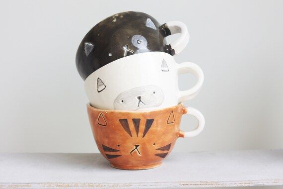 Custom Ceramic Cat Cup/ Personalized Handmade Ceramic Mug/ | Etsy | Etsy (US)