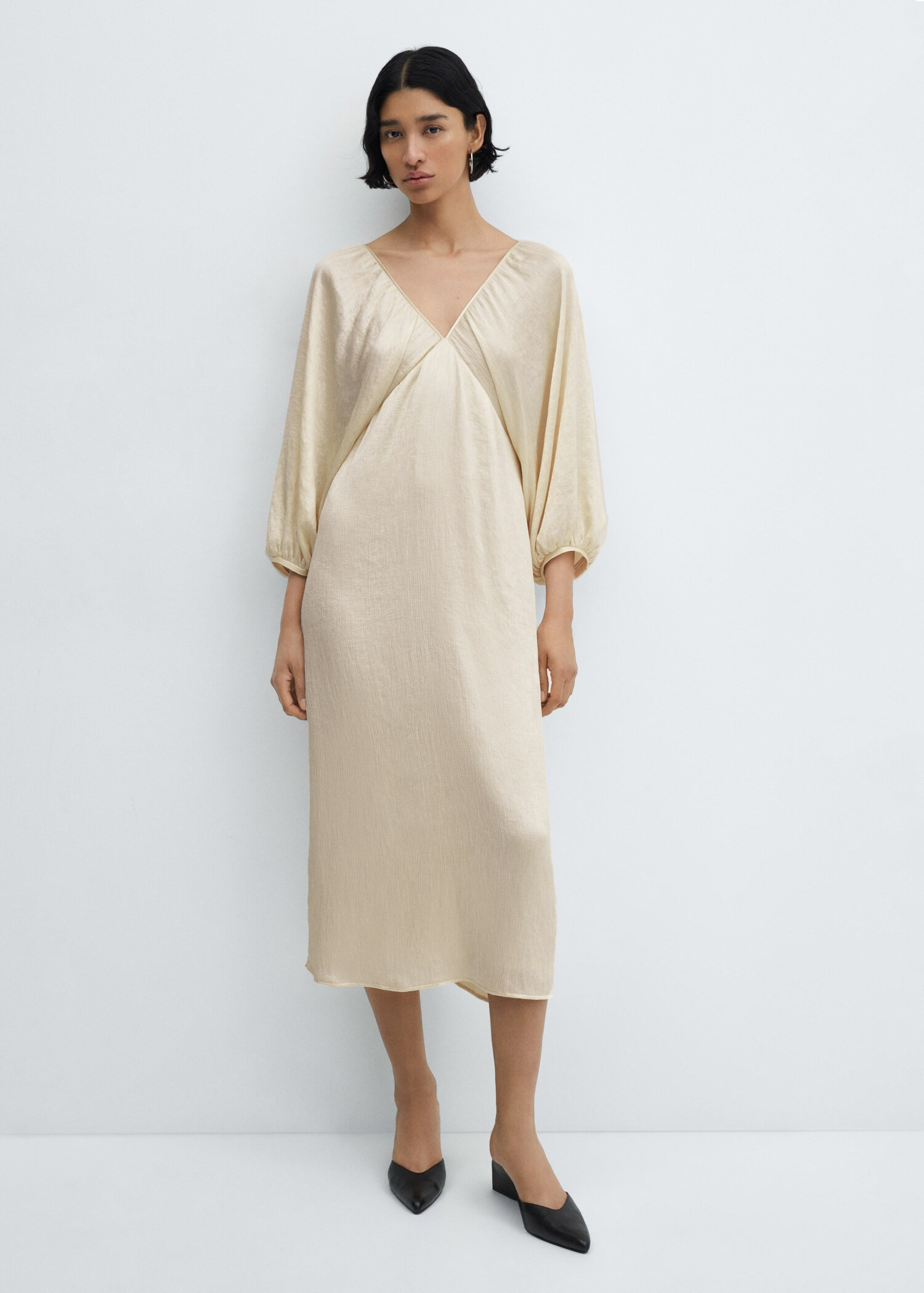 V-neck satin dress - Women | MANGO USA | Mango (US/MX/AU)