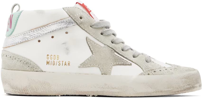 Golden Goose - SSENSE Exclusive White Mid Star Sneakers | SSENSE