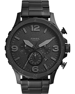 Fossil Men's Nate Quartz Stainless Steel Chronograph Watch | Amazon (US)
